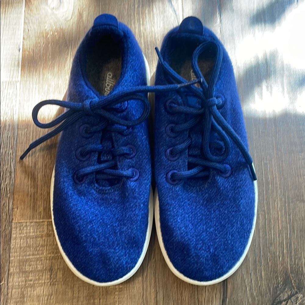 Blue Wool Sneakers